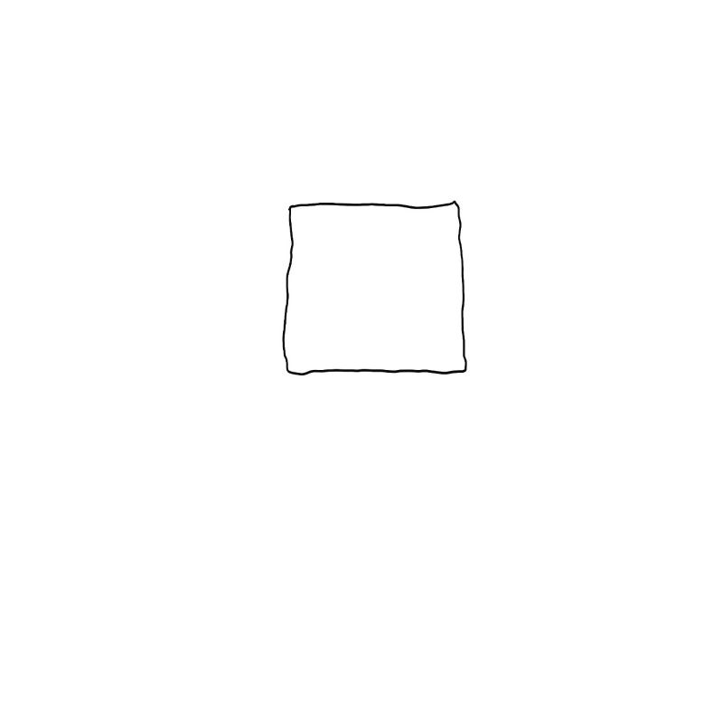Sketch of folding a long sleeve T-shirt step 4: shirt folded up small